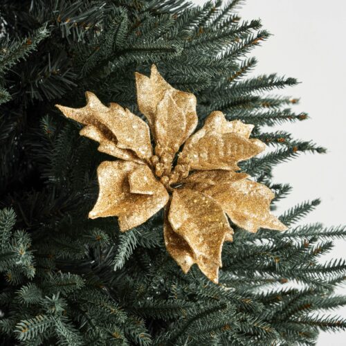 Glittery Poinsettia - Gold