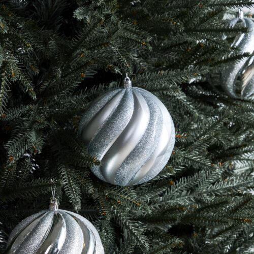 reggie silver bauble - christmas ornaments by masons home decor singapore