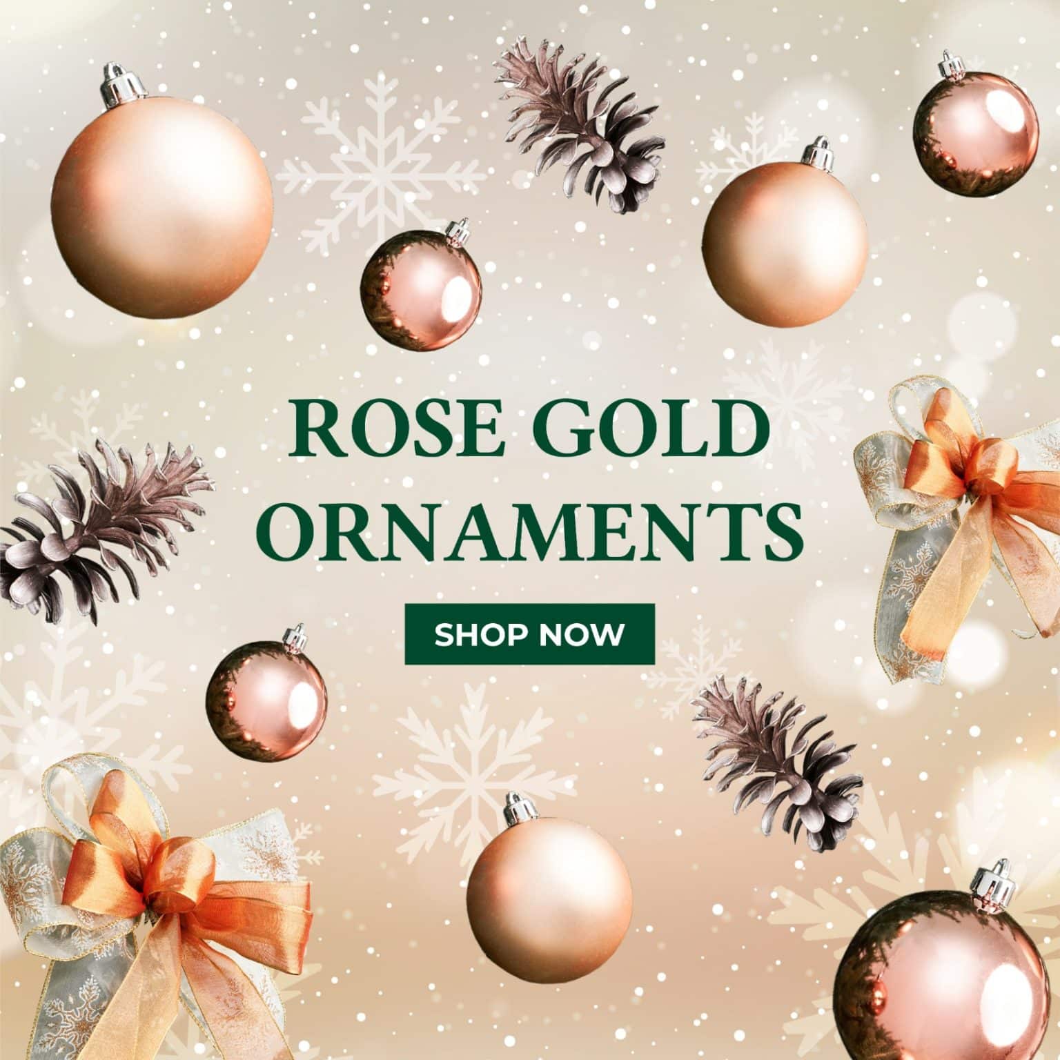 Rose Gold Ornaments