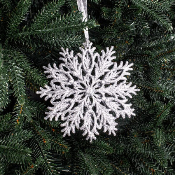 Snow Flake Bauble - Silver