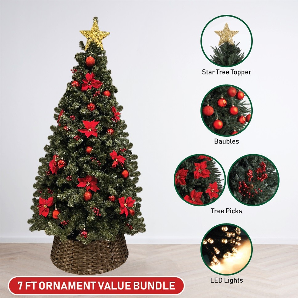 7 ft Red Theme Value Bundle (Choose Your Tree) by Masons