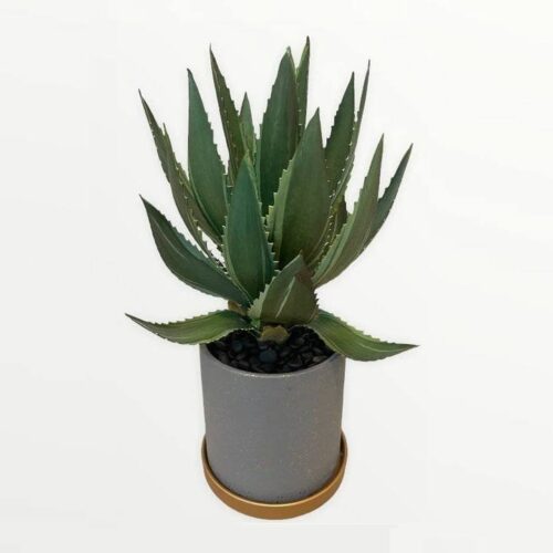 Artificial Agave - Grey Pot by masons home decor singapore