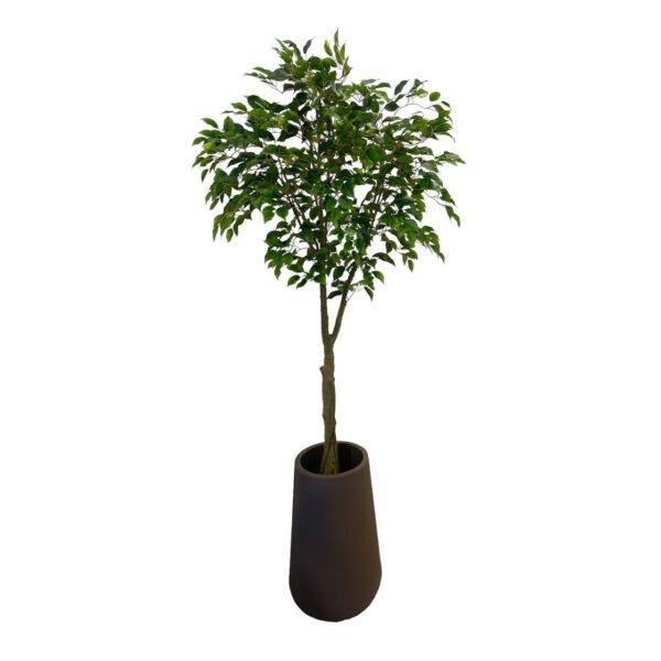 Artificial Benjamin Ficus Tree - Tall Brown Textured Pot by masons home decor singapore