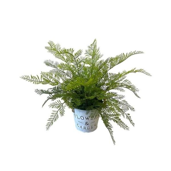 Artificial Dawn Fern - Zinc Pot by masons home decor singapore