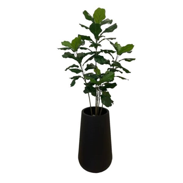 Artificial Fiddle Tree - 1.2m - Tall Black Textured Pot by masons home decor singapore