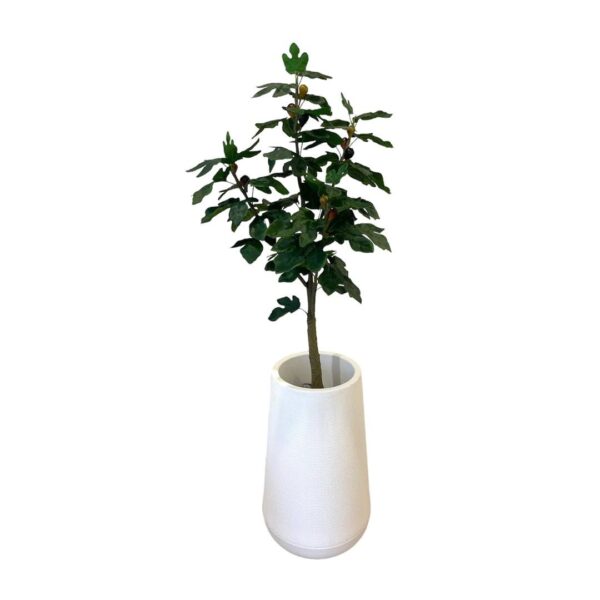 Artificial Fig Tree - 1.2m - Tall White Textured Pot by masons home decor singapore