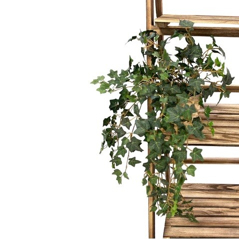 Artificial Frosted Green Ivy Bush (Without Wooden Stand) - Mini Basket by masons home decor singapore