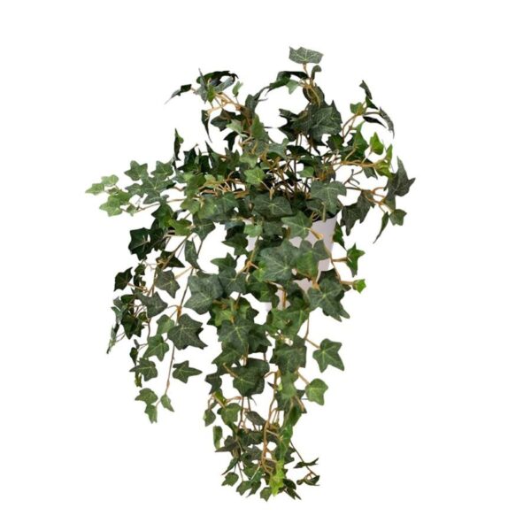 Artificial Frosted Green Ivy Bush (Without Wooden Stand) - White Pot by masons home decor singapore