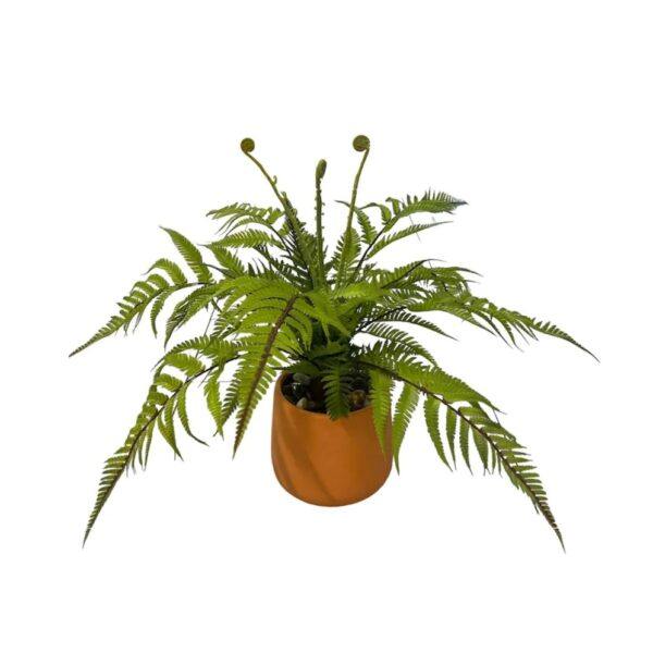 Artificial Lady Fern - 0.55m - Pot Terracotta