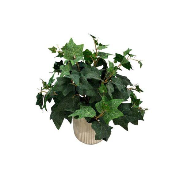 Artificial Potted Ivy Bush - White Straight Textured Pot 1 by masons home decor singapore