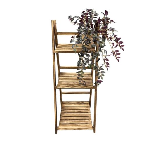 Artificial Purple Wandering Jew Bush (With Wooden Stand) - Basket by masons home decor singapore