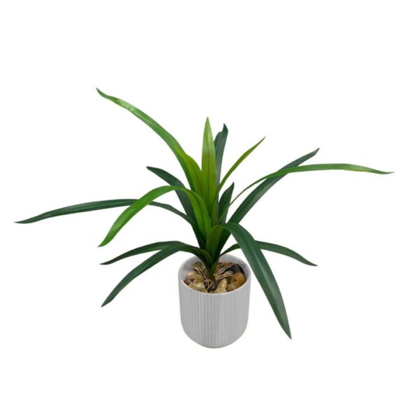 Artificial Sword Fern - White Pot 1 by masons home decor singapore